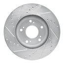 R1 03-17 Acura ILX Front Drilled & Slotted Silver Brake Rotor Set