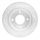 R1 89-98 Nissan 240SX Front & Rear Drilled & Slotted Silver Brake Rotor Set