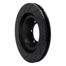 R1 10-24 Lexus GX460 Front Drilled & Slotted Black Brake Rotor Set