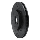 R1 10-25 Buick Allure Front Drilled & Slotted Black Brake Rotor Set