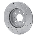 R1 15-20 Honda Fit (Mexico) Front Left Drilled & Slotted Silver Brake Rotor
