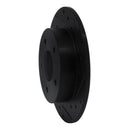 R1 89-93 Nissan Maxima Rear Right Drilled & Slotted Black Brake Rotor
