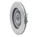 R1 01-05 Ford Explorer Sport Front Right Drilled & Slotted Silver Brake Rotor