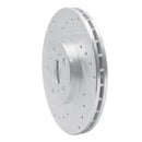 R1 90-93 Toyota Celica Front Left Drilled & Slotted Silver Brake Rotor