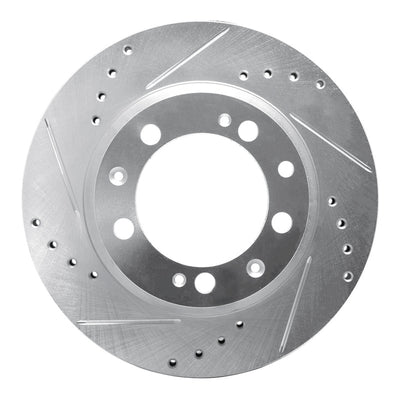 R1 86-95 Porsche 944 Turbo Rear Left Drilled & Slotted Silver Brake Rotor