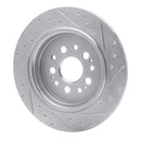 R1 19-25 Acura RDX Front & Rear Drilled & Slotted Silver Brake Rotor Set