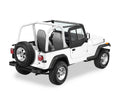 Bestop 97-06 Jeep Wrangler TJ Upper Door Sliders (Black Diamond Dual Sliding Window)