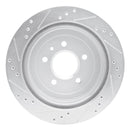 R1 13-19 Cadillac ATS Front & Rear Drilled & Slotted Silver Brake Rotor Set