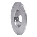 R1 17-20 Honda Civic Rear Drilled & Slotted Silver Brake Rotor Set