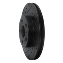 R1 90-91 Toyota Celica Front Left Drilled & Slotted Black Brake Rotor