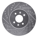R1 12-23 Hyundai ACCENT Front Left Drilled & Slotted Silver Brake Rotor
