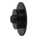 R1 85-02 Volkswagen Golf Rear Right Drilled & Slotted Black Brake Rotor