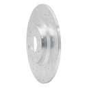 R1 01-05 Mazda Miata Rear Left Drilled & Slotted Silver Brake Rotor