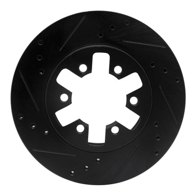 R1 85-12 Nissan NP300 (Mexico) Front Left Drilled & Slotted Black Brake Rotor