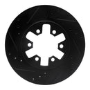 R1 85-12 Nissan NP300 (Mexico) Front Left Drilled & Slotted Black Brake Rotor