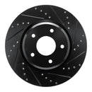 R1 05-06 Pontiac GTO Front Right Drilled & Slotted Black Brake Rotor