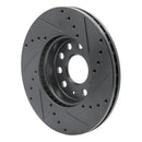 R1 19-25 Volkswagen Jetta Front & Rear Drilled & Slotted Black Brake Rotor Set