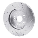 R1 95-00 Lexus LS400 Front Drilled & Slotted Silver Brake Rotor Set