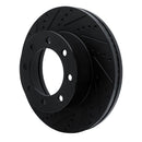 R1 12-22 Ford F-250 Super Duty Front & Rear Drilled & Slotted Black Brake Rotor Set