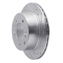 R1 03-06 Kia SORENTO Rear Right Drilled & Slotted Silver Brake Rotor