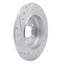 R1 03-06 Mercedes-Benz SL500 Rear Right Drilled & Slotted Silver Brake Rotor