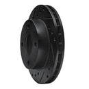 R1 81-94 Ford Escort Front Left Drilled & Slotted Black Brake Rotor