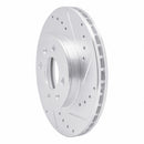 R1 06-12 Dodge Attitude (Mexico) Front Right Drilled & Slotted Silver Brake Rotor