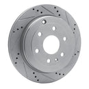 R1 07-17 Buick Enclave Rear Right Drilled & Slotted Silver Brake Rotor