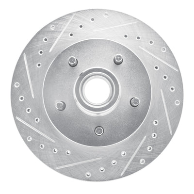 R1 1969-1996 Buick Riviera Front Left Drilled & Slotted Silver Brake Rotor