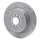 R1 03-05 Jaguar Super V8 Front & Rear Drilled & Slotted Silver Brake Rotor Set