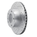 R1 82-89 BMW 535I Front Left Drilled & Slotted Silver Brake Rotor