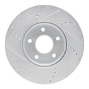 R1 12-18 Ford C-MAX Front Right Drilled & Slotted Silver Brake Rotor