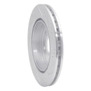 R1 05-11 Cadillac CTS Rear Left Drilled & Slotted Silver Brake Rotor