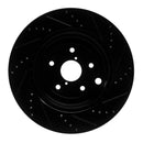 R1 18-24 Subaru WRX Front & Rear Drilled & Slotted Black Brake Rotor Set