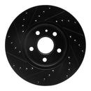R1 10-15 Chevrolet Camaro Front & Rear Drilled & Slotted Black Brake Rotor Set