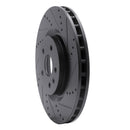 R1 10-15 Chevrolet Camaro Front & Rear Drilled & Slotted Black Brake Rotor Set