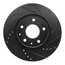 R1 19-25 Mazda 3 Sport Front & Rear Drilled & Slotted Black Brake Rotor Set