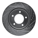 R1 97-04 Ford F-150 4WD Front Left Drilled & Slotted Silver Brake Rotor