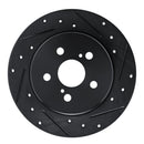 R1 19-25 Toyota Corolla Front & Rear Drilled & Slotted Black Brake Rotor Set