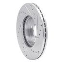 R1 1990-2003 Ford Escort Front Left Drilled & Slotted Silver Brake Rotor