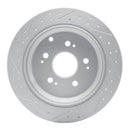 R1 05-10 Honda Odyssey Rear Right Drilled & Slotted Geo-Carbon Rotor