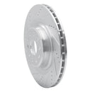 R1 12-21 Tesla X Rear Drilled & Slotted Silver Brake Rotor Set