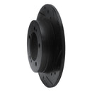 R1 90-94 Eagle TALON Rear Right Drilled & Slotted Black Brake Rotor
