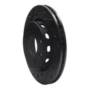 R1 94-00 Kia Sephia Front Left Drilled & Slotted Black Brake Rotor