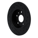 R1 16-23 Chevrolet Bolt EV Rear Left Drilled & Slotted Black Brake Rotor
