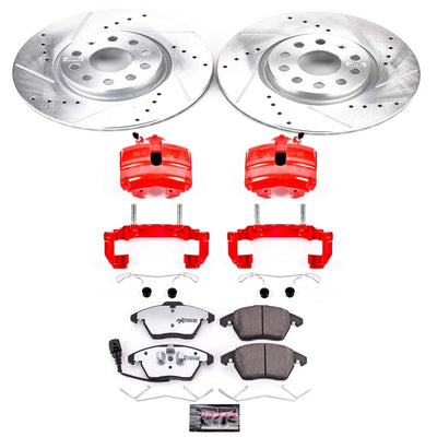 Power Stop 2012 Volkswagen Beetle Front & Rear Z26 Street Warrior Brake Kit w/Calipers
