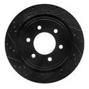 R1 12-20 Ford F-150 Front & Rear Drilled & Slotted Black Brake Rotor Set