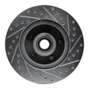 R1 74-80 Ford Maverick (Car) Front Drilled & Slotted Silver Brake Rotor Set