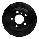 R1 07-20 BMW 428i Front & Rear Drilled & Slotted Black Brake Rotor Set
