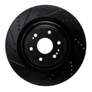 R1 19-25 Cadillac Escalade Front Left Drilled & Slotted Black Brake Rotor